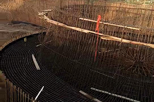 辽阳砼烟囱新建施工现场