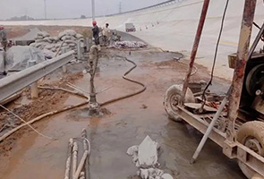 辽阳公路钻孔施工